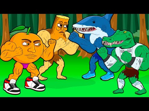 MUSCULAR UDINDINDINDUN & TUNG SAHUR VS MUSCULAR BOMBARDIRO CROCODILO & TRALALERO TRALALA Animación