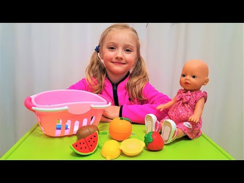 Learn Fruits with Funny Baby and Baby Doll