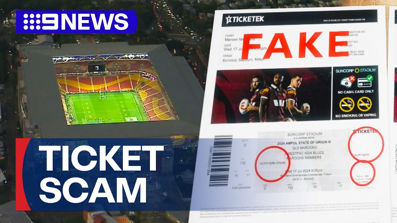 Scammers flooding market with illegal tickets | 9 News Australia