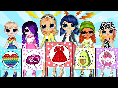 Marinette, Chloe, Alya, Zoe, Rose Surprising Clothes Switch up - 30 Best DIY Arts & Paper Crafts