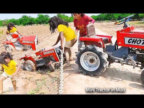 Mini Tractor Stuck in Mud || Mini Tractor new Video || Top New Funniest Comedy Video || Our Comedy