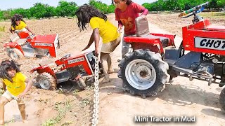Mini Tractor Stuck in Mud || Mini Tractor new Video || Top New Funniest Comedy Video || Our Comedy