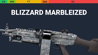 M249 Blizzard Marbleized Wear Preview