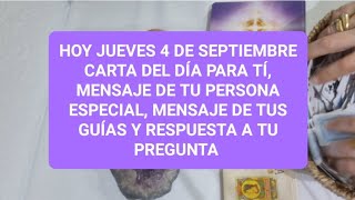 Hoy jueves 4 de septiembre carta del día, msj de tu p.e y msj de tus guías @NAYADESOLMEDIUM
