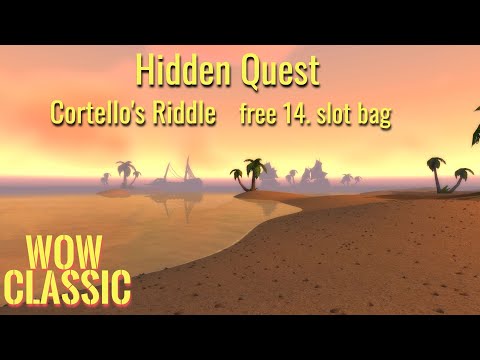 Hidden quest Cortello's Riddle in WoW Classic