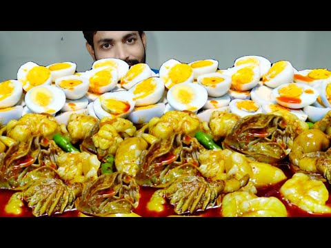 Food Challenge 😲 50 Egg Boiled & Mutton Fat, Chusta, Oily Curry, Chili - Bengali Food 1