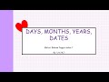 Understanding Dates and Days in English