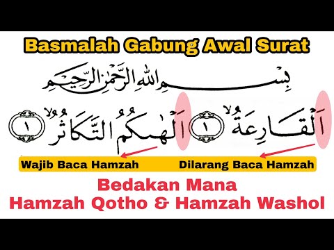 Bedakan Hamzah Washol & Hamzah Qotho' Saat Gabung Basmalah dan Awal Surat