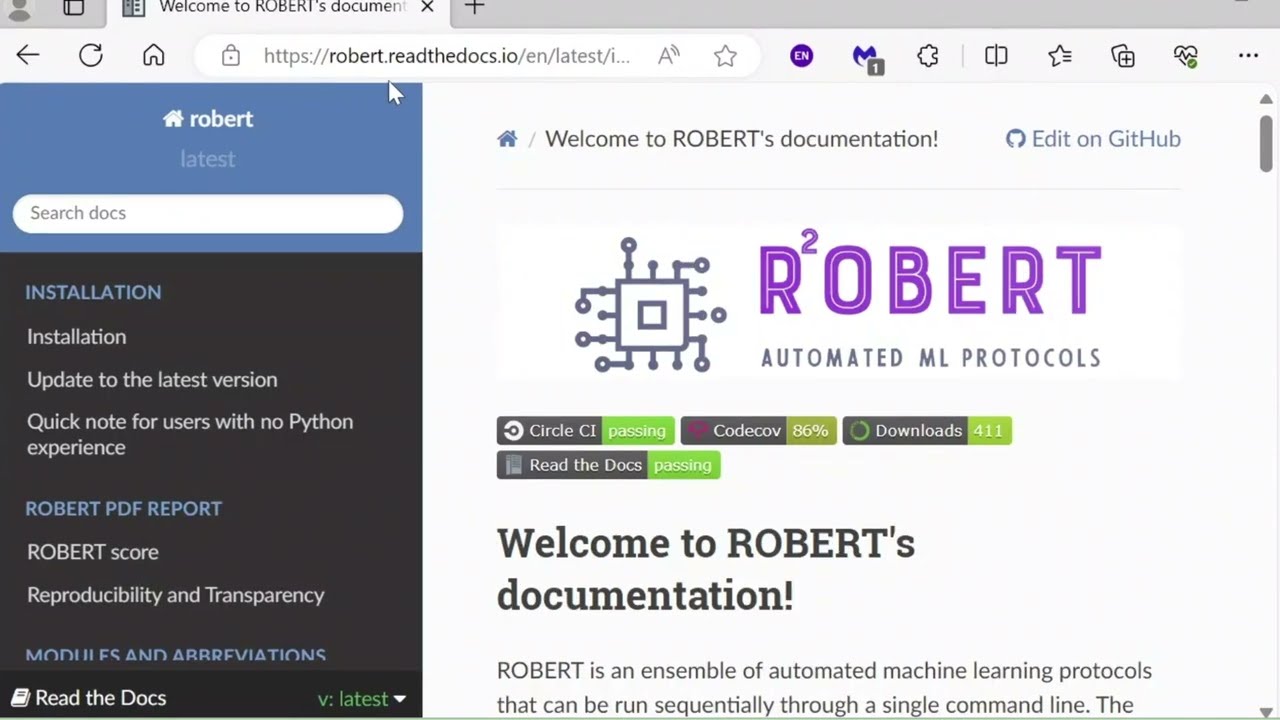 ROBERT examples: Full workflow from CSV