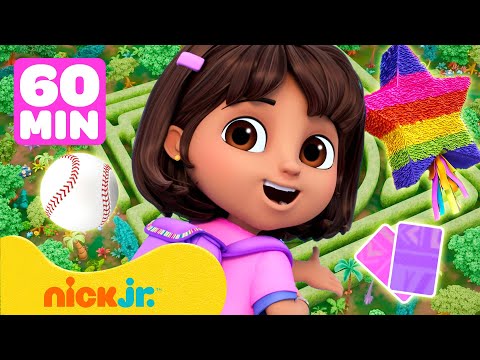 Dora | Jogos, Jogos e Jogos da Dora por 60 Minutos! | Nick Jr. em Português