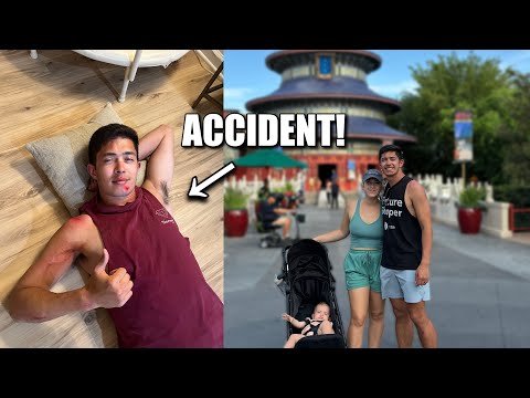 He got into an ACCIDENT on vacation...