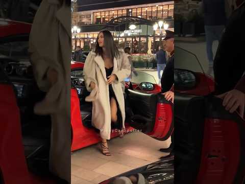 ?❤️ Beautiful & Lovely Girl Arrives with Red Ferrari