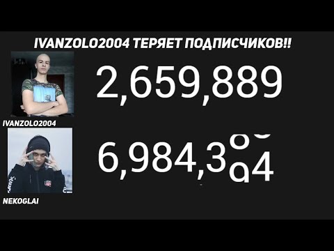 Ivanzolo2004 ТЕРЯЕТ ПОДПИСЧИКОВ!!!/ СЧЁТЧИК ПОДПИСЧИКОВ IVANZOLO2004 И NEKOGLAI (ИВАН ЗОЛО НЕКОГЛАЙ)