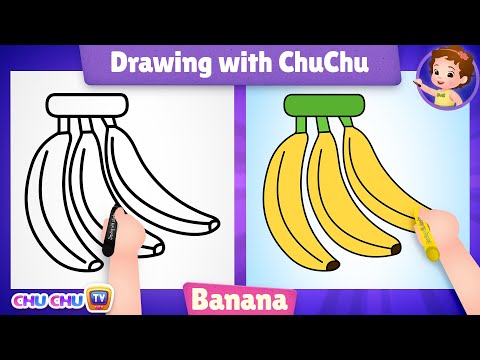 How to Draw a Banana? - More Drawings with ChuChu - ChuChu TV Drawing Lessons for Kids