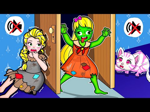 [🐾paper doll🐾] Elsa Frozen vs Poor Rapunzel Become Zombie - Rapunzel Compilation