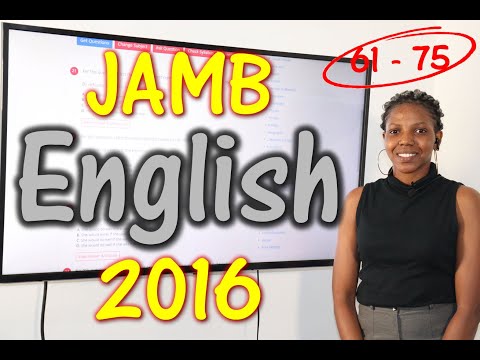 JAMB CBT English 2016 Past Questions 61 - 75