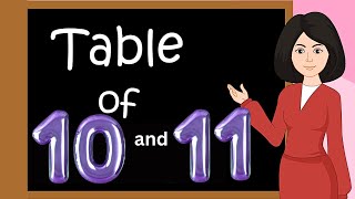 Table of 10 and 11| multiplication table of 10 and 11| Rhythmic table Ten and Eleven | kidstart tv