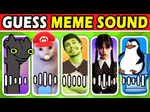 Guess The Meme! Mrbeast, HuH Cat, Toothless, Wednesday, IShowSpeed, Gigachad, UwU Different Universe