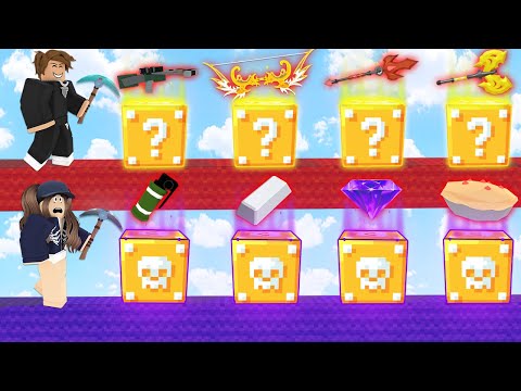 EXTREME LUCKY Block Race, But I Secretly RIGGED IT.. (Roblox Bedwars)