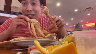 Cả nhà đi ăn Buffet cua Tuyết#5 người ăn mà hết $39 đô la#quá rê