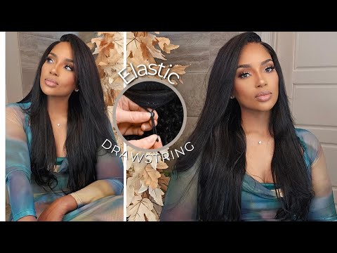 100% Recommended! Affordable New Silk Press Yaki Straight Wig Install+Elastic Drawstring|Nadula Hair