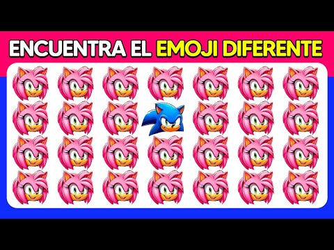 Encuentra el Emoji Diferente - Edición Sonic y sus Amigos 🍄✨💎 35 Niveles Épicos - Quiz de Emojis