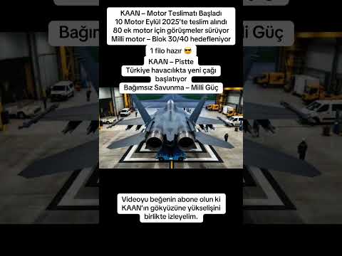 KAAN motorları teslim edildi Türk muharip çağı başlıyor #shorts