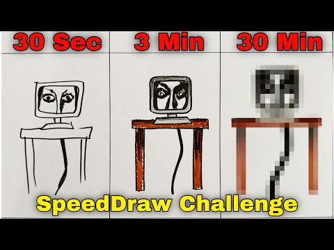 Drawing INCREDIBOX SPRUNKI ( MR. FUN COMPUTER HORROR ) in 30 Sec, 3 Min and 30 Min.