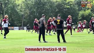 Quick Look into Commanders Practice (9-10-26) 