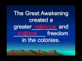 The Great Awakening's Impact on Society