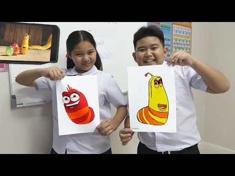 หนังสั้น | ภาพระบายสี แมลงหรรษา ผู้น่ารัก | Cute insect coloring picture