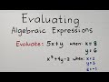 Evaluating Algebraic Expressions and Operations