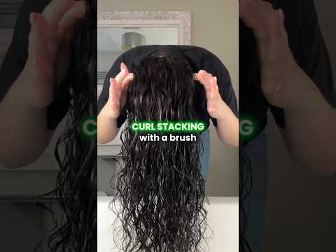 Curl stacking with a brush could be the answer to your #curlyhair problems! #curly #hair #haircare