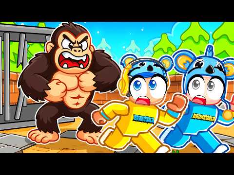 GORILA Gigante Contra 100 PESSOAS no Roblox - Brancoala Games