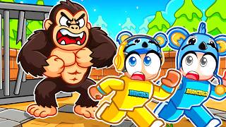 GORILA Gigante Contra 100 PESSOAS no Roblox - Brancoala Games