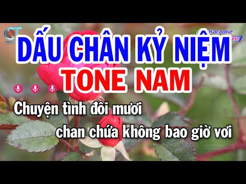 Karaoke Dấu Chân Kỷ Niệm Tone Nam ( Cm ) Nhạc Sống Hay | Karaoke Đồng Sen