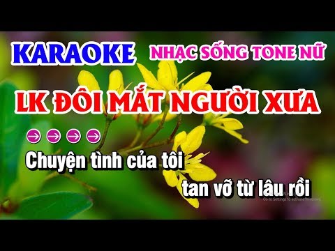 Lk Karaoke Đôi Mắt Người Xưa | Hoa Tím Người Xưa | Karaoke Nhạc Sống Tone Nữ Karaoke Thanh Hải