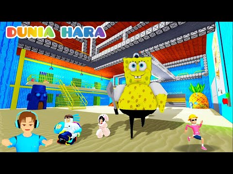 Yuta Mia Atom Masuk Penjara Spongebob Palsu 😱|Ada Squidward Dan Patrick Palsu Kejar Mia | Dunia Hara