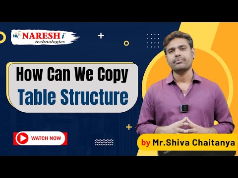 Oracle SQL Tutorial: How to Duplicate Table Structure | NareshIT #oraclesql