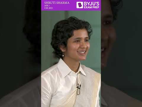 SHRUTI SHARMA - AIR 1 | BYJU’S IAS Tablet Student #shorts