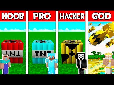 Minecraft - NOOB vs PRO vs HACKER vs GOD : SUPER TNT BATTLE in Minecraft ! AVM SHORTS Animation