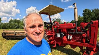 Cutting Late Hay with the Farmall 856