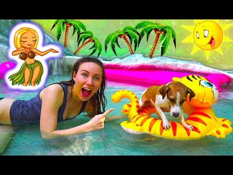 МОКРАЯ ВЕЧЕРИНКА БАССЕЙН ИЗ ПЛЕНКИ и СОБАКА ДЖИНА | Elli Di Pets