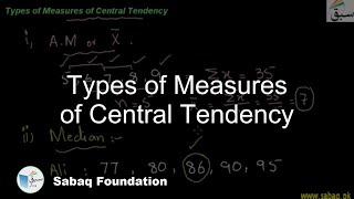 Problem 1-Types of Measures of Central Tendency