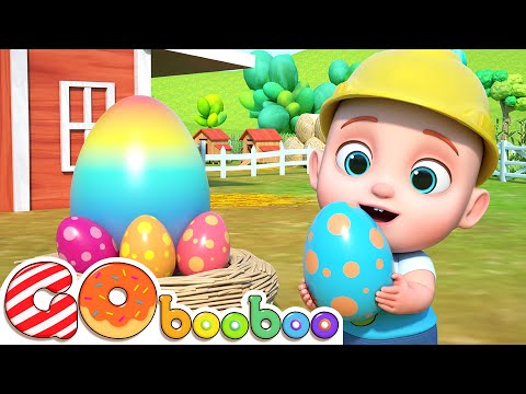 Ovos Coloridos Surpresa com Animais | Surprise Eggs | Canções Para Crianças | GoBooBoo em Português