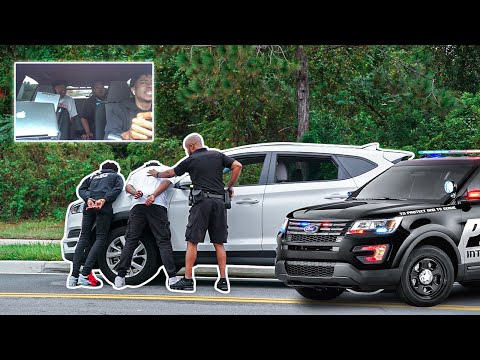STOLEN COP CAR PRANK ON PRETTYBOYFREDO (GONE WRONG)
