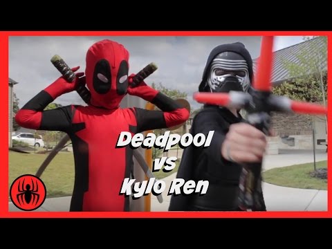 Kid Deadpool vs Kylo Ren in Real Life Superhero Battle | STAR WARS 7 Fights | Super Hero Kids Movie
