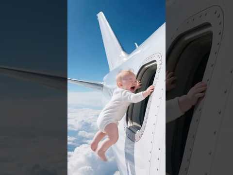 🐱🛩️👍The brave little cat went to rescue the baby. #cat #aianimation #funny #catperson #lovelycat