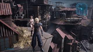 Aerith escape the church with Cloud in Final Fantasy 7 remake