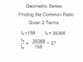 Geometric Series and Common Ratios